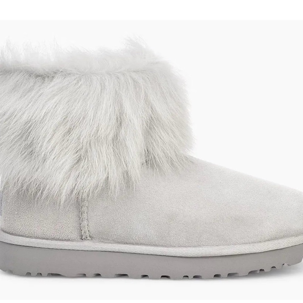 NWOT UGG Mini Toscana Cuff Grey Violet Boots size 7
